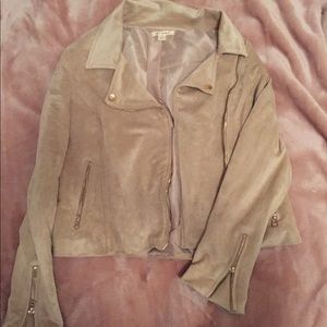 Suede moto jacket